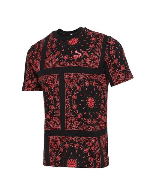 PUMA Red Ob All Over Print T-shirt for men