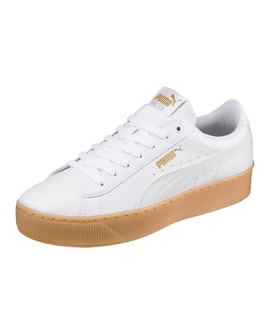 PUMA White (Wmns) Vikky Platform Gum'