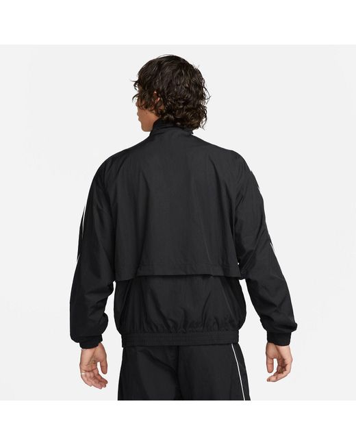 Nike Black Solo Swoosh Woven Track Jackets for men