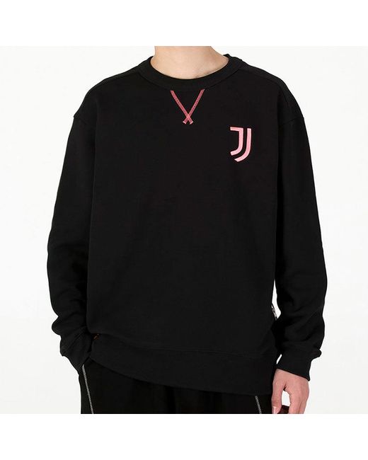 Adidas Blue Juve Lny Cr Swt Limited Juventus Embroidered Team Logo Soccer/Football Sports Pullover for men