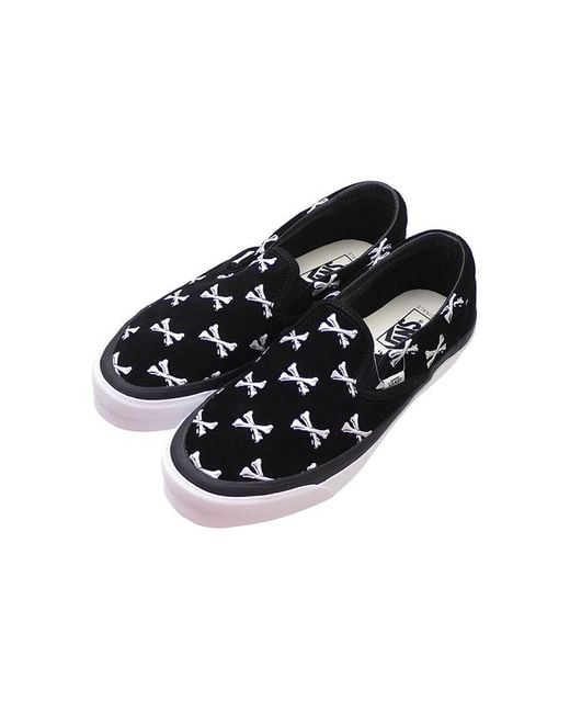 Vans Black Wtaps X Og Classic Slip-On Lx 'Bones' for men