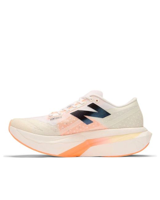 New Balance White (Wmns) Fuelcell Supercomp Elite V4 Angora Hot Mango'