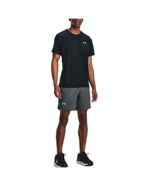 Under Armour Gray Launch 7 Inch Shorts 'Dark' for men