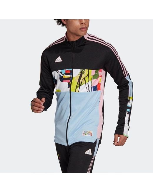 Adidas Blue Colorblock Soccer/Football Sports Jacket for men