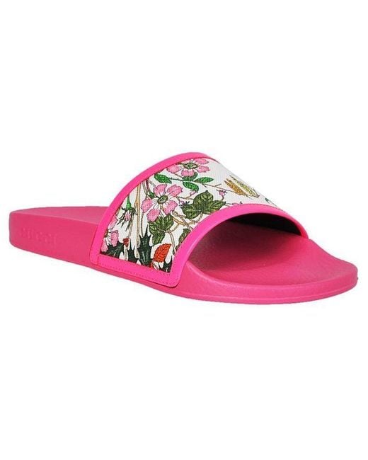 Gucci Pink (Wmns) Pursuit Pool Slide Floral'