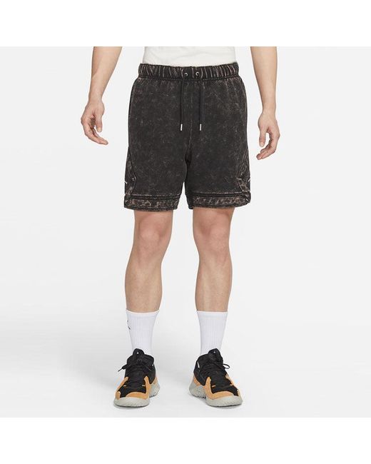 Nike Black Essentials Logo Printing Drawstring Straight Shorts for men