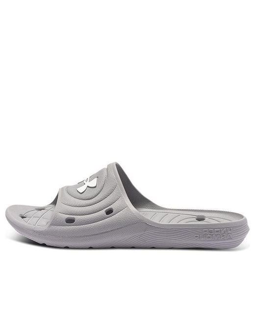 Under Armour Gray Locker 4 Slide 'Mod' for men