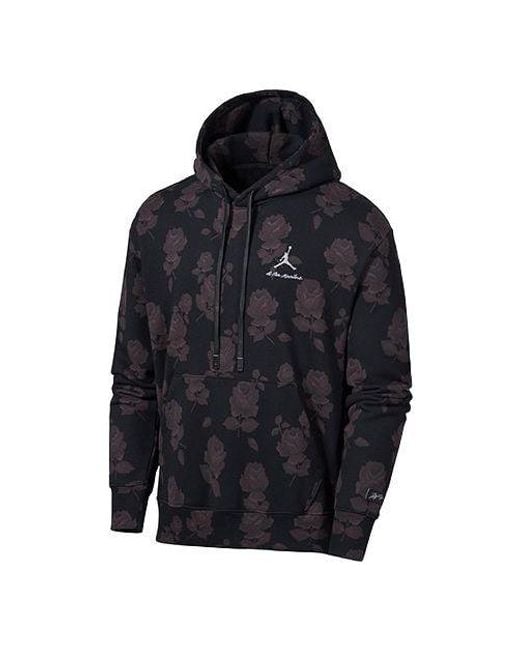 Nike Blue Jordan X A A Anire Croover 22 Fower Printing Fu Print Ong Eeve Autun Aia Edition for men