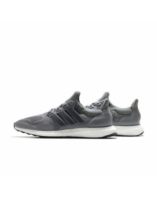 Adidas Gray Ultraboost 1.0 Shoes ' Three' for men