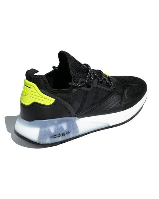 Adidas Black Zx 2K Boost Semi Solar Slime' for men