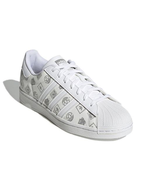 Adidas White Originals Superstar Sneakers for men