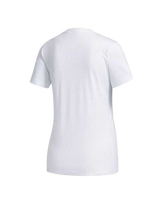 Adidas White (Wmns) Boxed Logo Graphic T-Shirt Asia Sizing