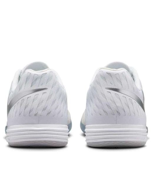 Nike White Lunargato Ii Indoor/Court Low-Top Soccer Shoes for men