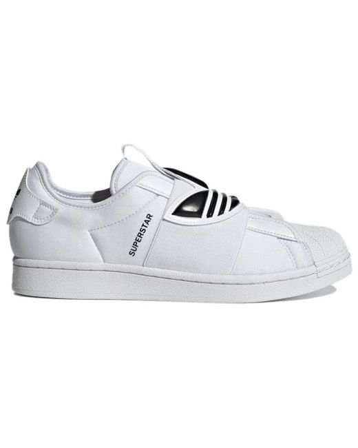 Adidas White Superstar Slip-On 'Trefoil Band for men