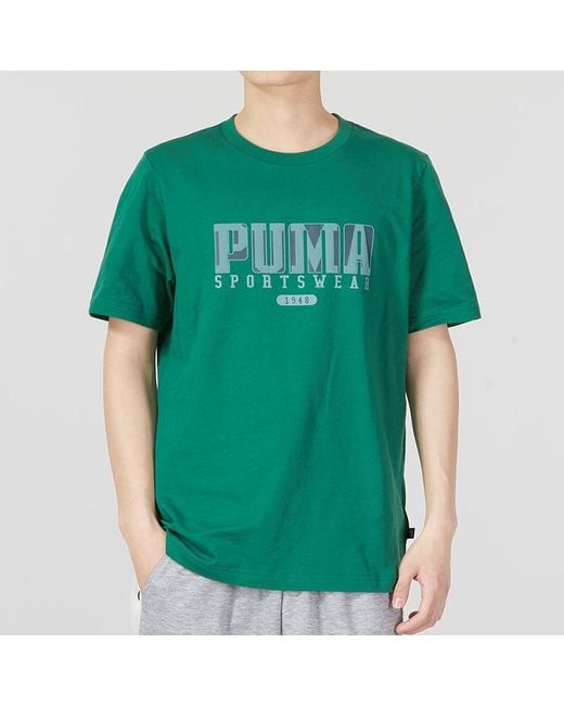 PUMA Green Sportswear Graphics Tee for men