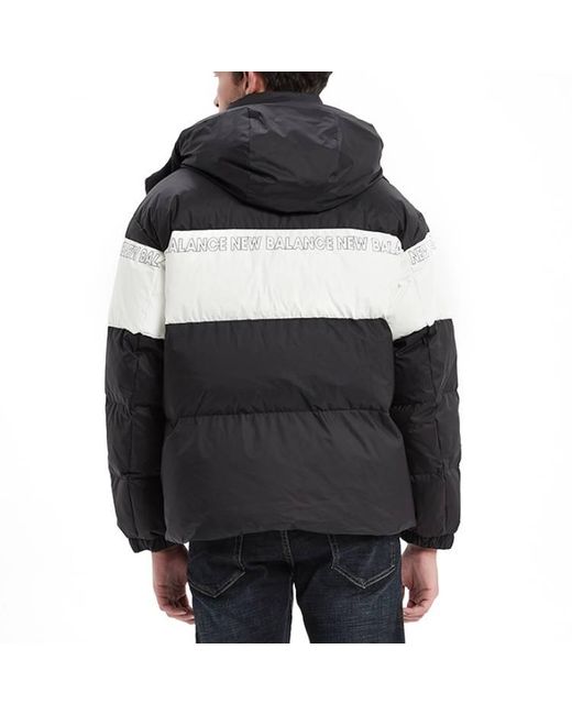 New Balance Black Colorblock Padded Jacket for men