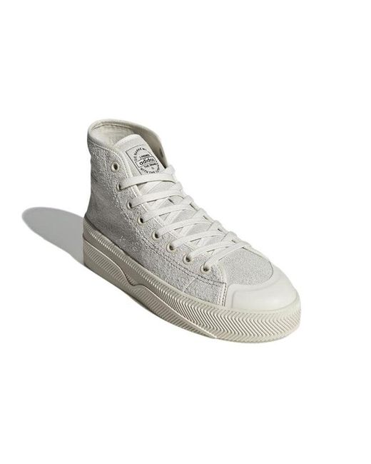 Adidas White Nizza Hi 'Chalk' for men