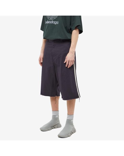 Balenciaga Blue X Adidas Baggy Denim Shorts for men