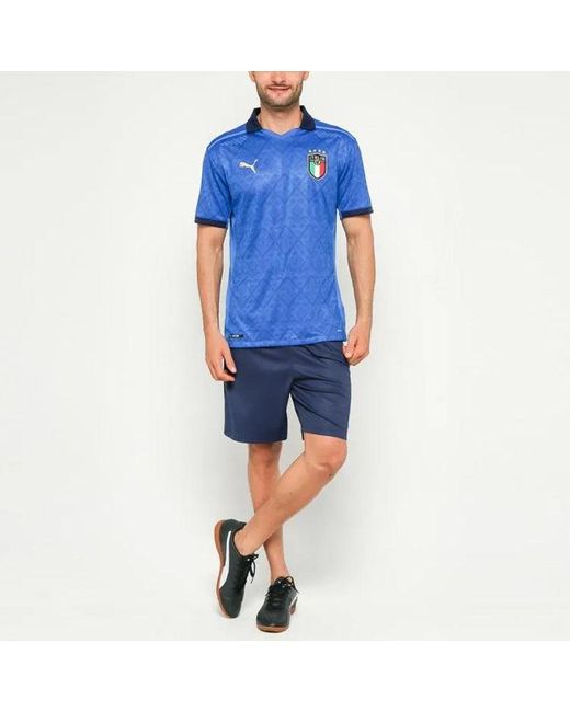 PUMA Blue Italy Home Match Shirt 2020 2021 for men