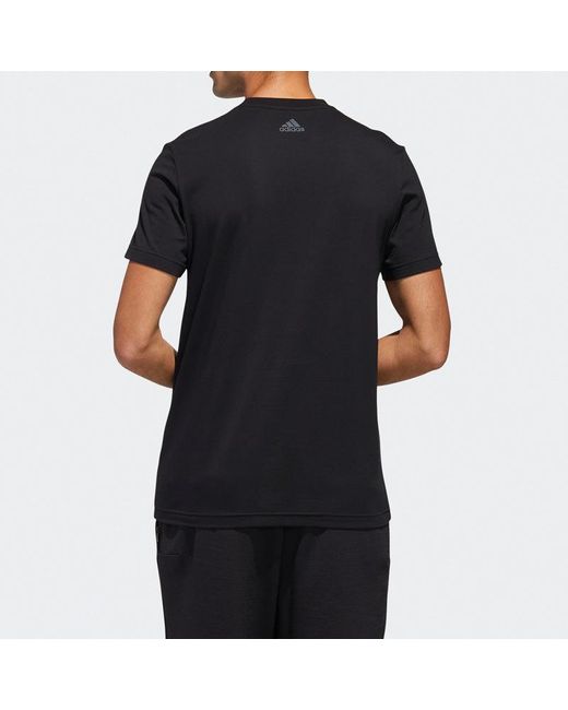 Adidas Black China Tee Casual Sports Round Neck Breathable Short Sleeve for men