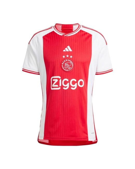 Adidas Red Home Ajax Amsterdam Short Sleeve Football Jersey for men