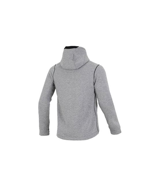 Nike Gray Pro Therma-Fit Full-Length Zipper Cardigan Knit Training Hooded Jacket for men
