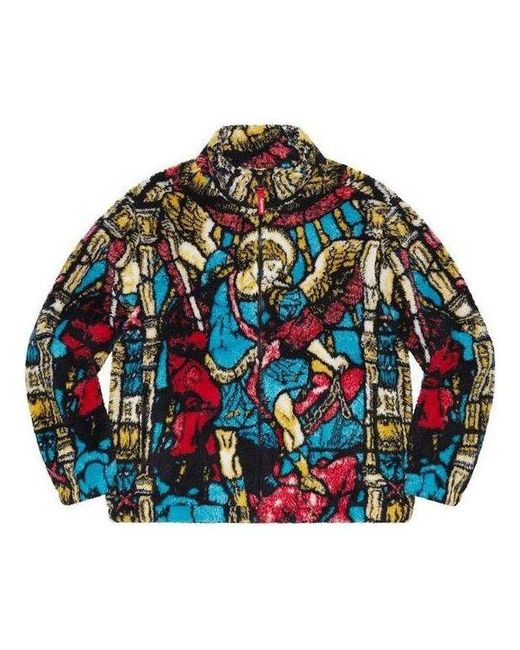 Supreme Green Saint Michael Fleece Jacket