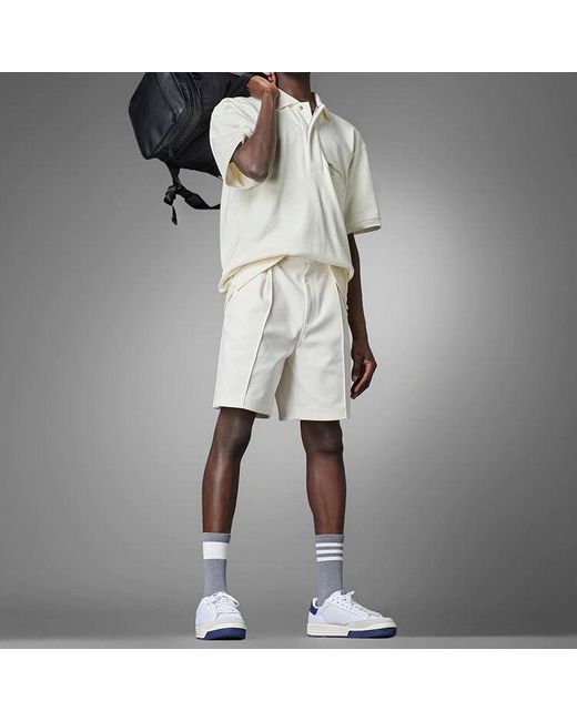 Adidas White Version Tie-Break Polo Shirt for men
