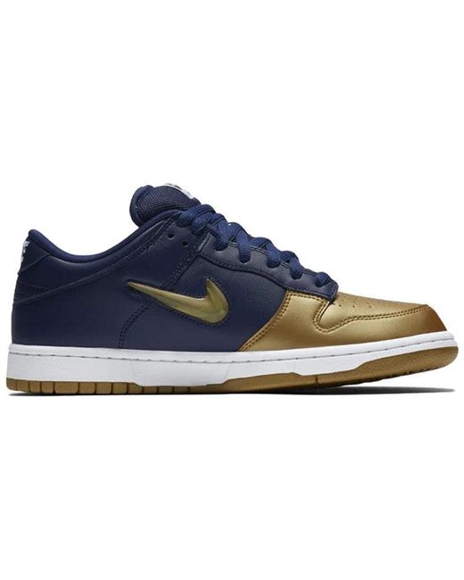 Nike Blue X Supreme Sb Dunk Low Qs 'Metallic' for men