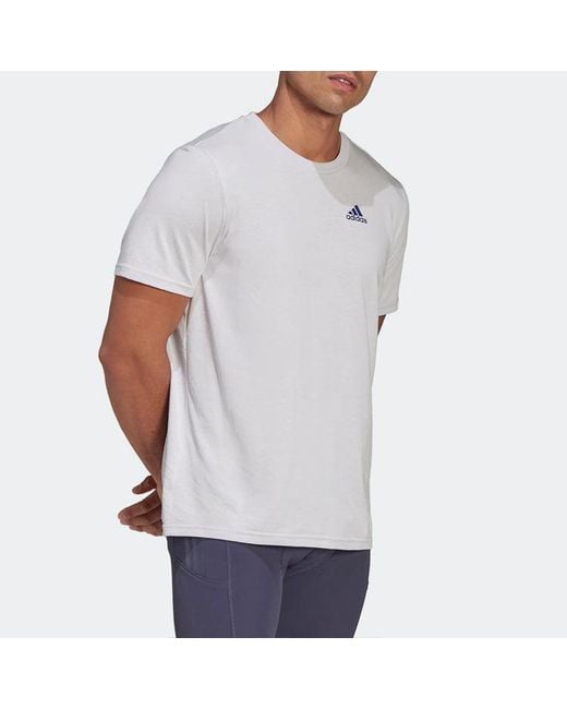 Adidas White U Cyc G T Cycling Back Cartoon Pattern Alphabet Sports Short Sleeve Couple Style for men