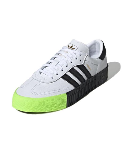 adidas Originals Adidas Sambarose 'signal Green' in White | Lyst