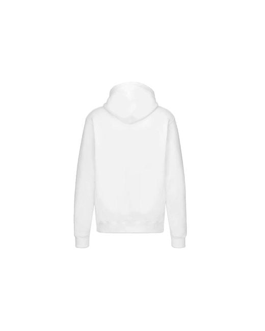 Dior White Flowers Floral Logo Embroidered Printed Loose Hooded Sweatshirt For for men