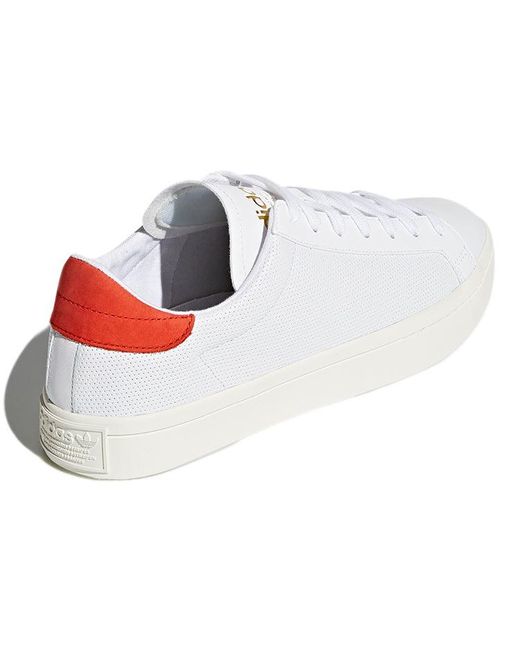 Adidas White Originals Courtvantage Casual Skate Shoes for men