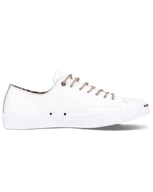 Converse White Jack Purcell Wear-Resistant Non-Slip Low Tops Casual Skateboarding Shoes for men