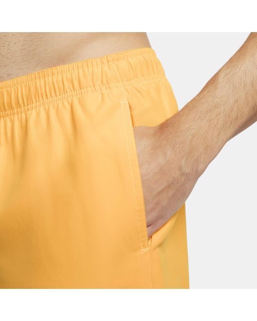 Nike Yellow Swim Essential 5" Volley Shorts 'Sundial' for men