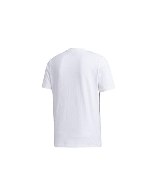 Adidas White Neo X Crossover Logo Printing Round Neck Short Sleeve for men