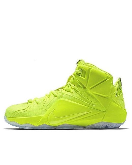 Nike Yellow Lebron 12 Ext 'Tennis Ball' for men