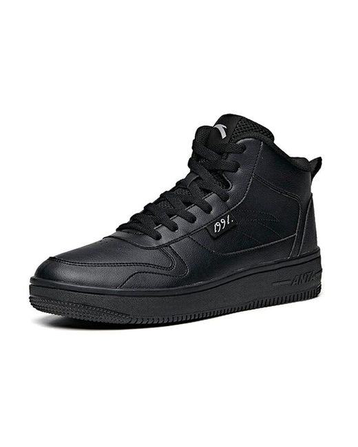 Anta Black Skateboarding Series Sneakers High for men