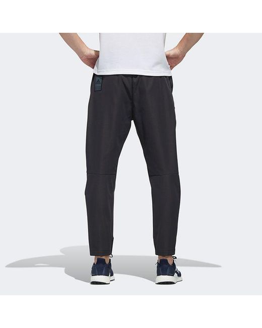 Adidas Black Twill Tatting Long Pants for men