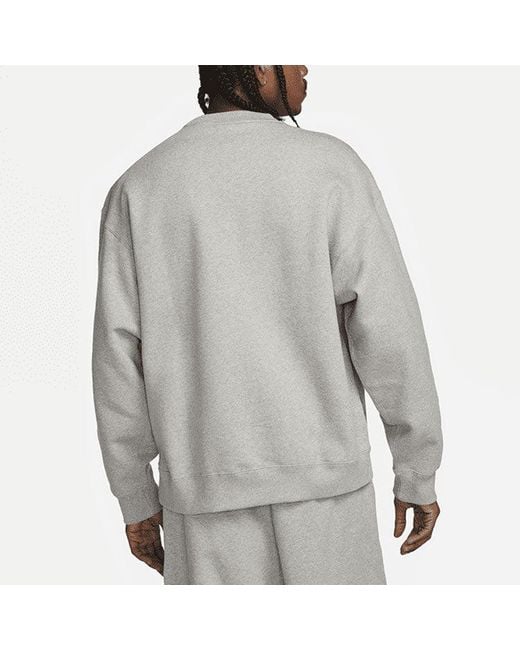 Nike X Stussy Fleece Crew 'Dark Heather' in Grey for Men | Lyst UK