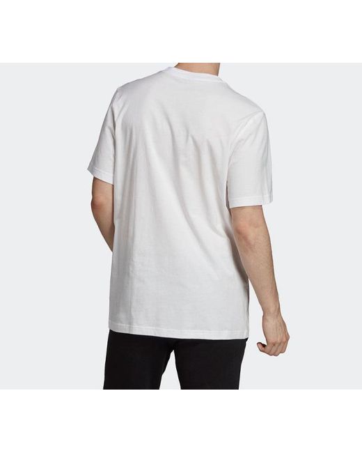 Adidas White Originals Spectrum Tee Round Neck Pullover Short Sleeve for men