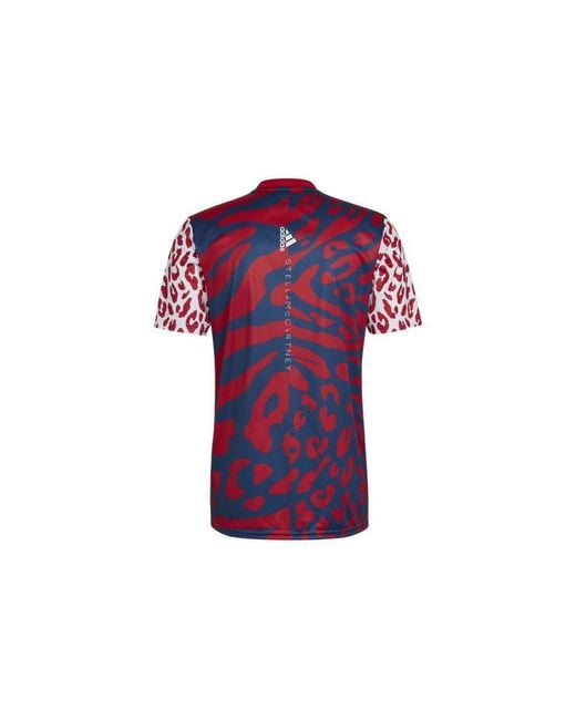 Adidas Red X Stella Mccartney Crossover Arsenal Fc Pre-Match Jersey Soccer/Football Jersey for men