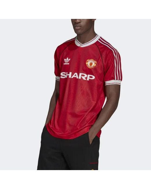 Adidas Red Manchester United 90 Home Jersey Asia Sizing for men