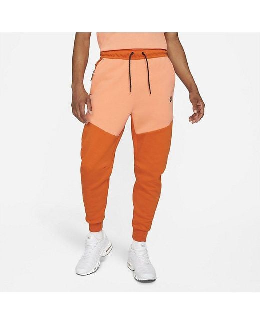 Nike Sportswear Tech Fleece Pants in Orange for Men Lyst