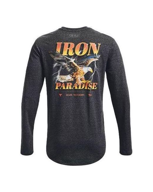 Under Armour Blue Project Rock Outlaw Iron Paradise T-shirt for men