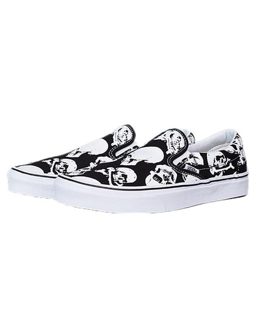 Vans White Slip-On 'Skulls' for men
