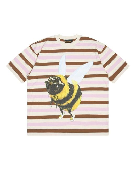 Drew House Natural Bizzy T-Shirt Stripe' for men