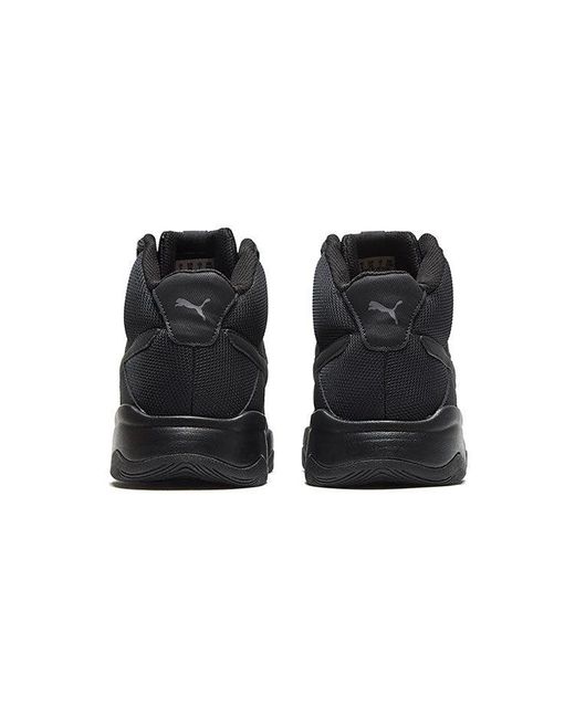 PUMA Black Rebound Street Mid Sneakers for men