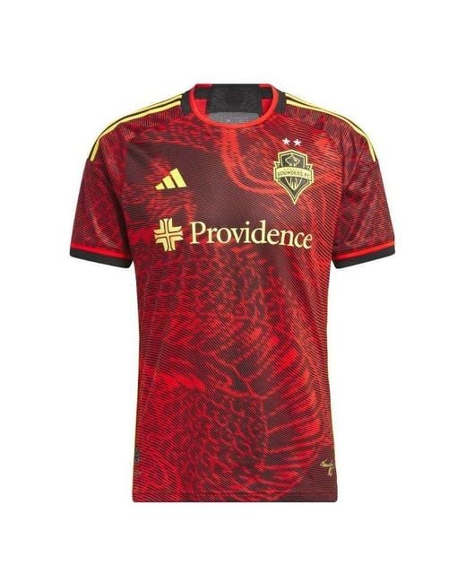 Adidas Red Seattle Sounders Fc 23/24 Away Authentic Jersey for men