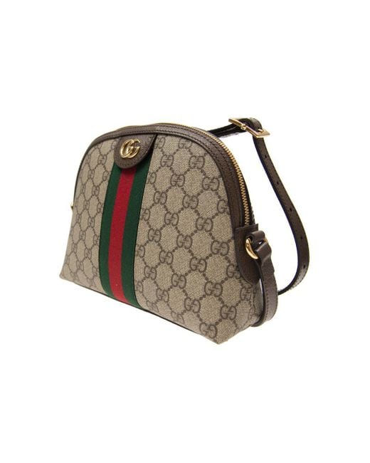 Gucci Natural (Wmns) Ophidia Logo Retro Gg Stripe Webbing Canvas Shoulder Messenger Bag Small